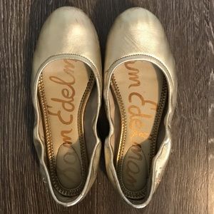 Sam Edelman gold flats